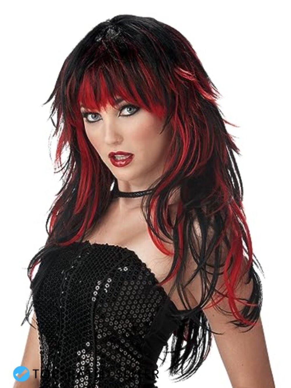 Long Wavy Synthetic Costume Wig for Vampire Theatrical Performance